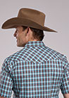 Roper Men's Short Sleeve Snap Shirt Plaid weis-western-wear
