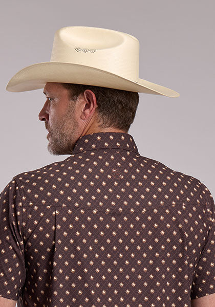 Roper Men's Short Sleeve Stretch Woven Shirt weis-western-wear