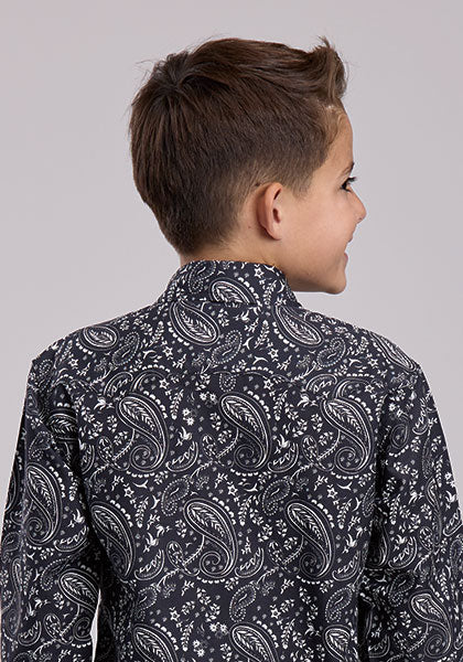 Roper Boy's Long Sleeve Paisley Print Snap Shirt weis-western-wear