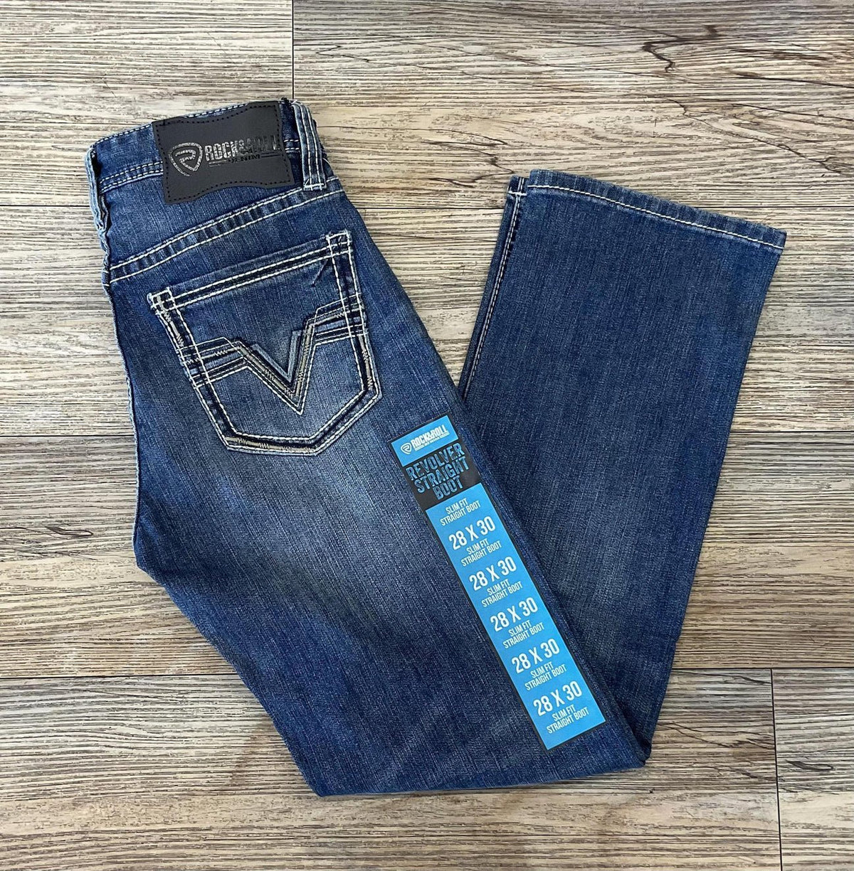 Rock and Roll Men's Revolver Straight Bootcut Jeans - Rock & Roll Denim