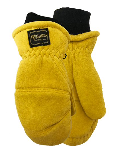 Watson Gloves Crazy Colts Spilt Deer Sherpa Lining Mitts Kids - Watson Gloves