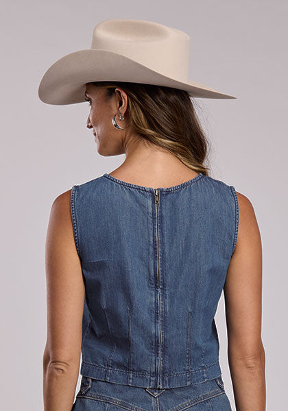 Stetson Women's Denim Structured Sleeveless Blouse weis-western-wear