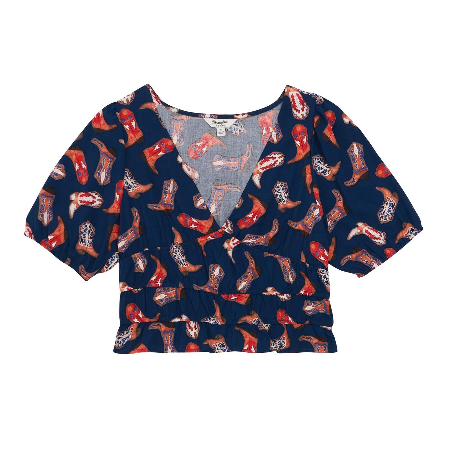 Wrangler Retro Americana Dress Set Blouse - Blue weis-western-wear