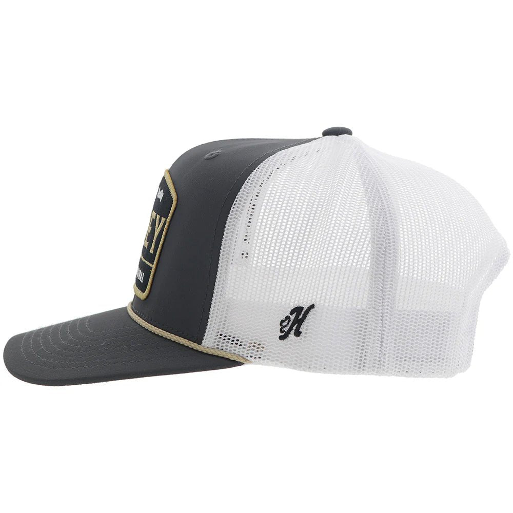 Hooey "Trip" Charcoal White With Black Gold Patch - Hooey