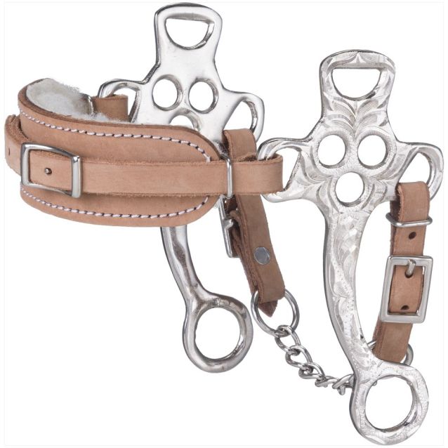 Tough1 Fleece Lined Silver Hackamore - Tough 1
