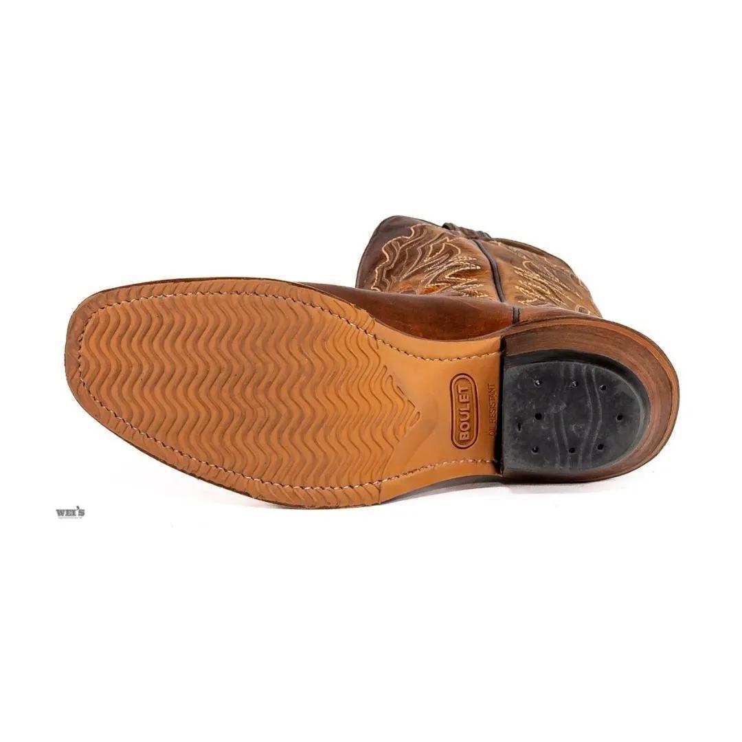 Boulet Men's Cowboy Boots 14" Cowhide Cowboy Heel Cutter Toe