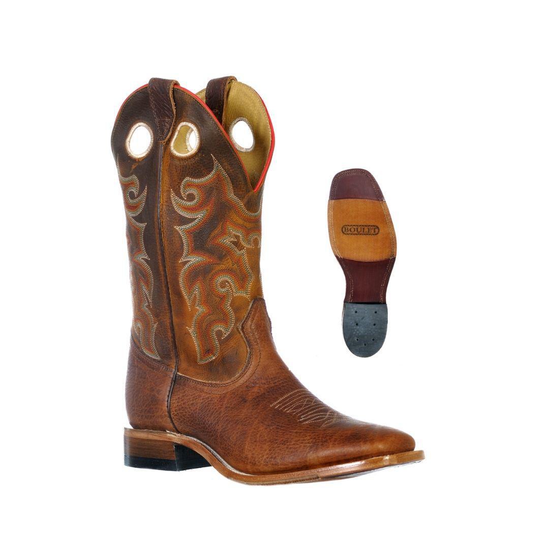 Boulet Men's Cowboy Boots Wide Square Toe 9346