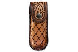 3D Knife Sheath Closed Diamond Floral Brown weis-western-wear