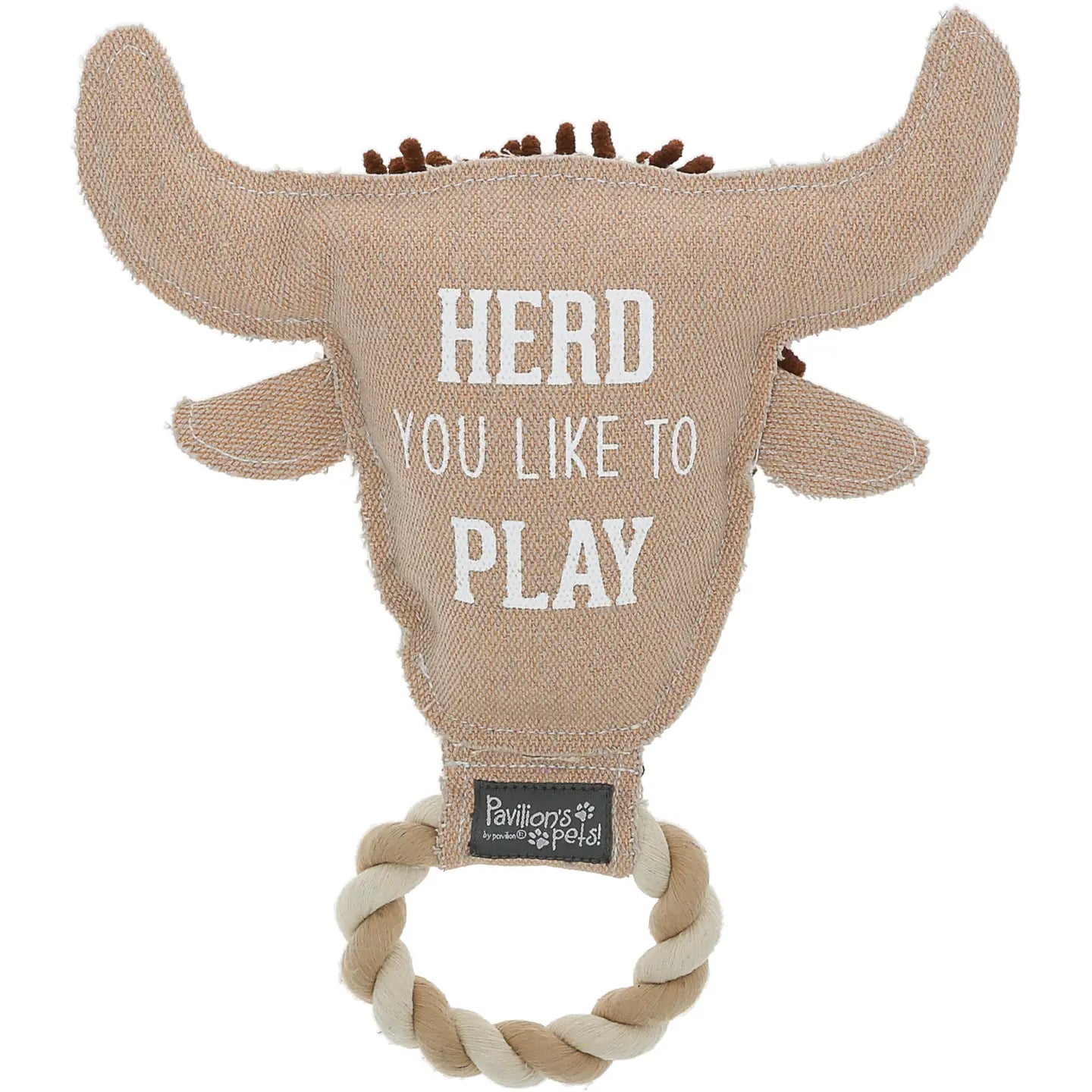 Pavilion Herd - 10.25" Canvas Dog Toy On Rope weis-western-wear