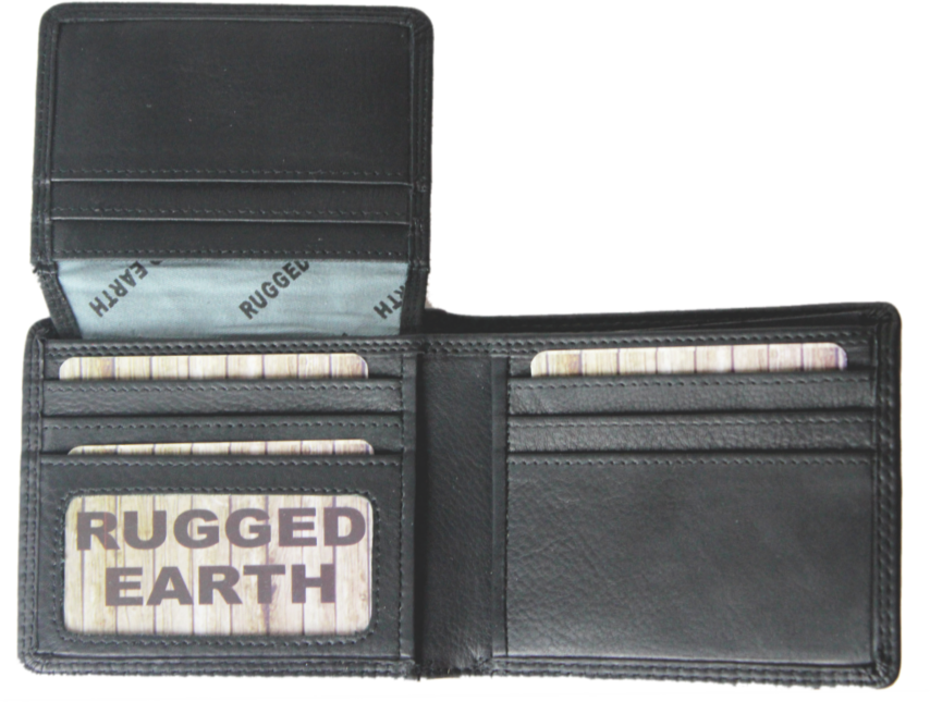 Rugged Earth Bifold Black Leather Wallet weis-western-wear