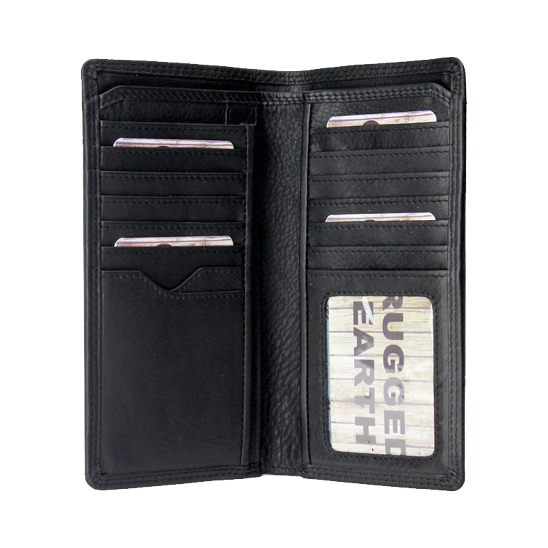 Rugged Earth Black Leather Tall Wallet weis-western-wear