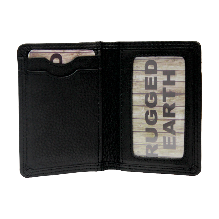 Rugged Earth Small Black Leather Credit Card Wallet weis-western-wear