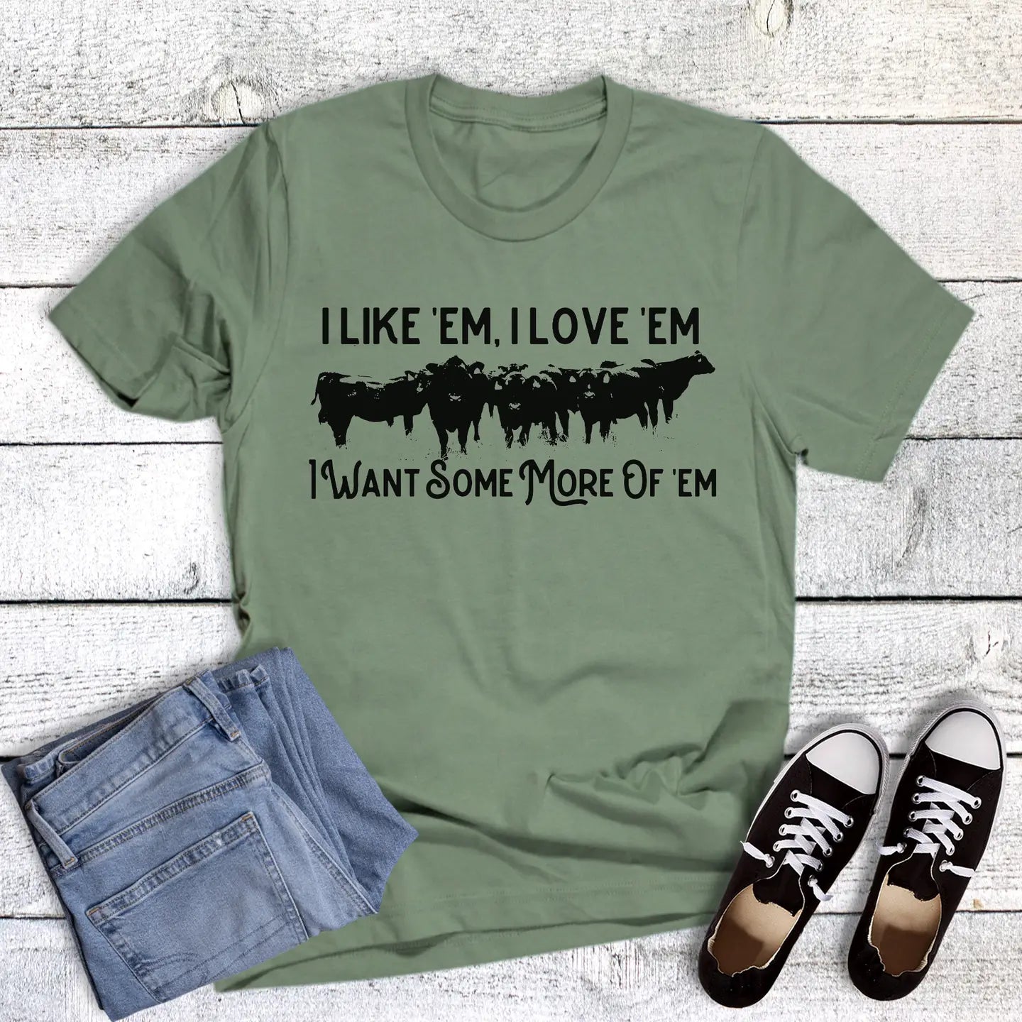 The Way Down South Western Cattle Like 'Em Love 'Em Graphic Tee weis-western-wear