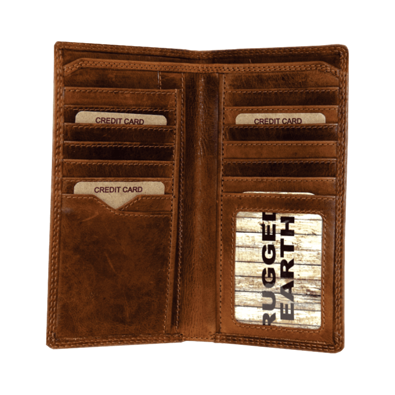 Rugged Earth Tall Brown Leather Wallet weis-western-wear