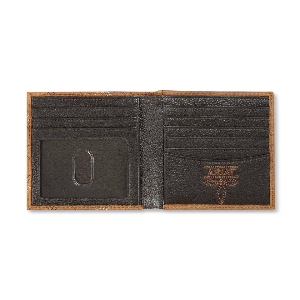 Ariat Large Bifold Cross Stitch Patch Medium Brown - Ariat