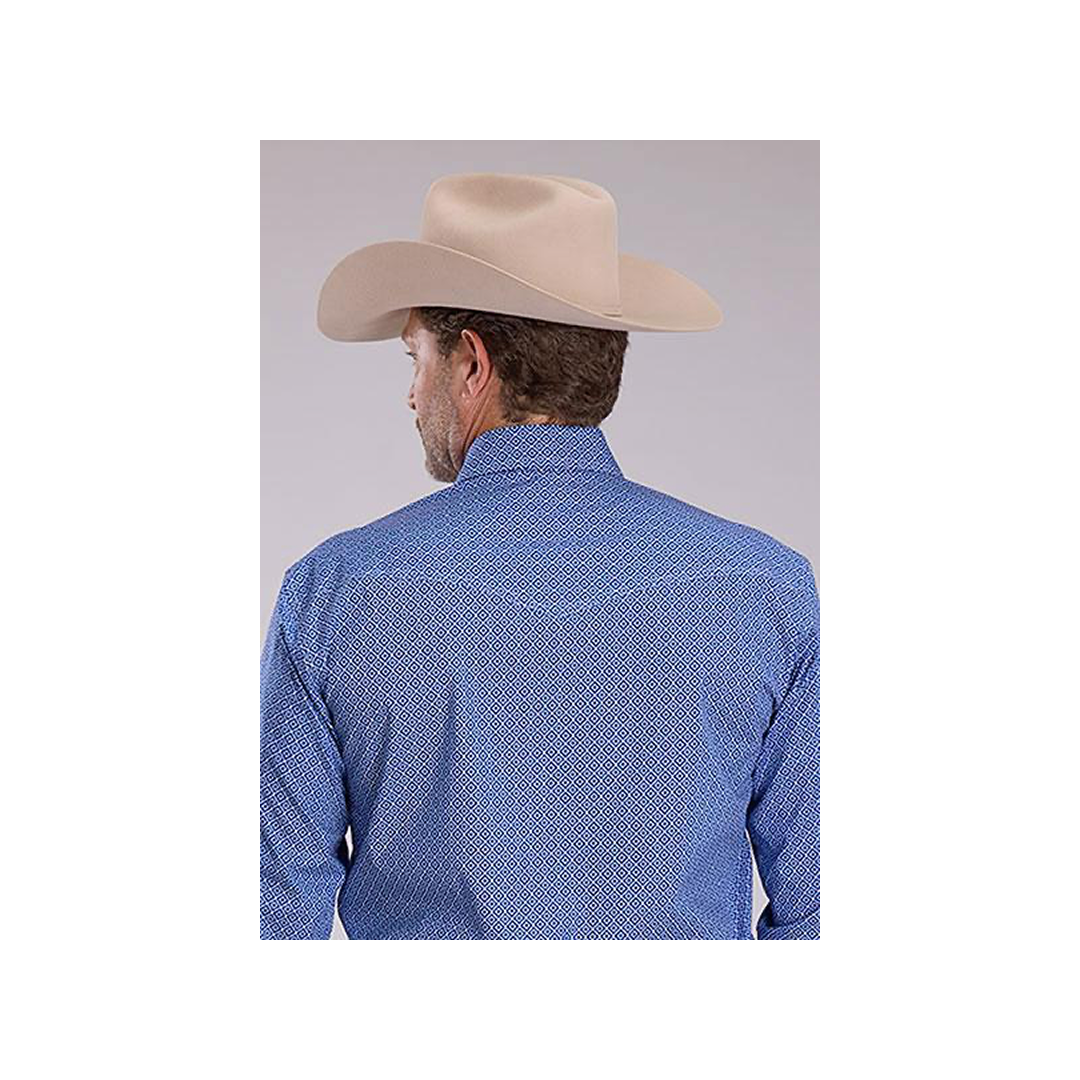 Amarillo Men's Long Sleeve Stretch Poplin Snap Shirt