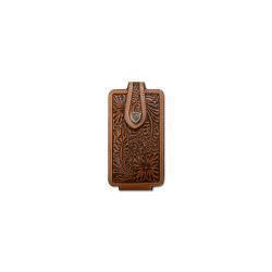 Ariat Cell Phone Case Floral Embossed Shield Natural