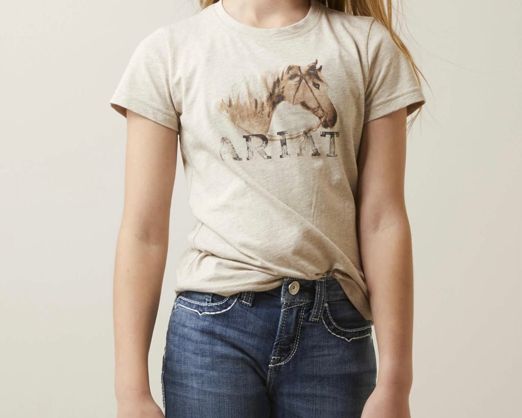 Ariat Girl’s Caballo Tee with Horse Logo
