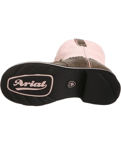 Ariat Girl's Cowgirl Boots Fat Baby Pink/Brown -Clearance