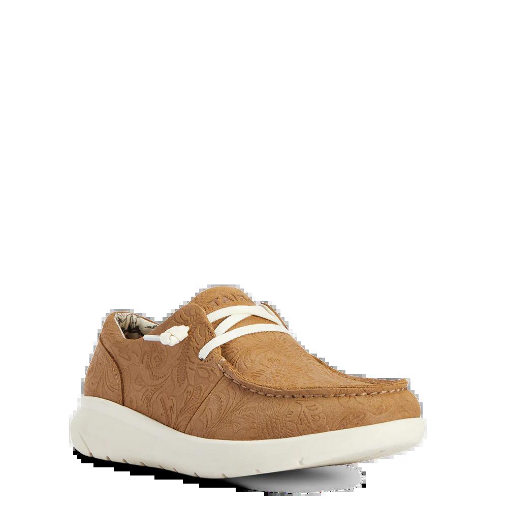 Ariat® Ladies Hilo Tan Floral Emboss Slide On Shoes