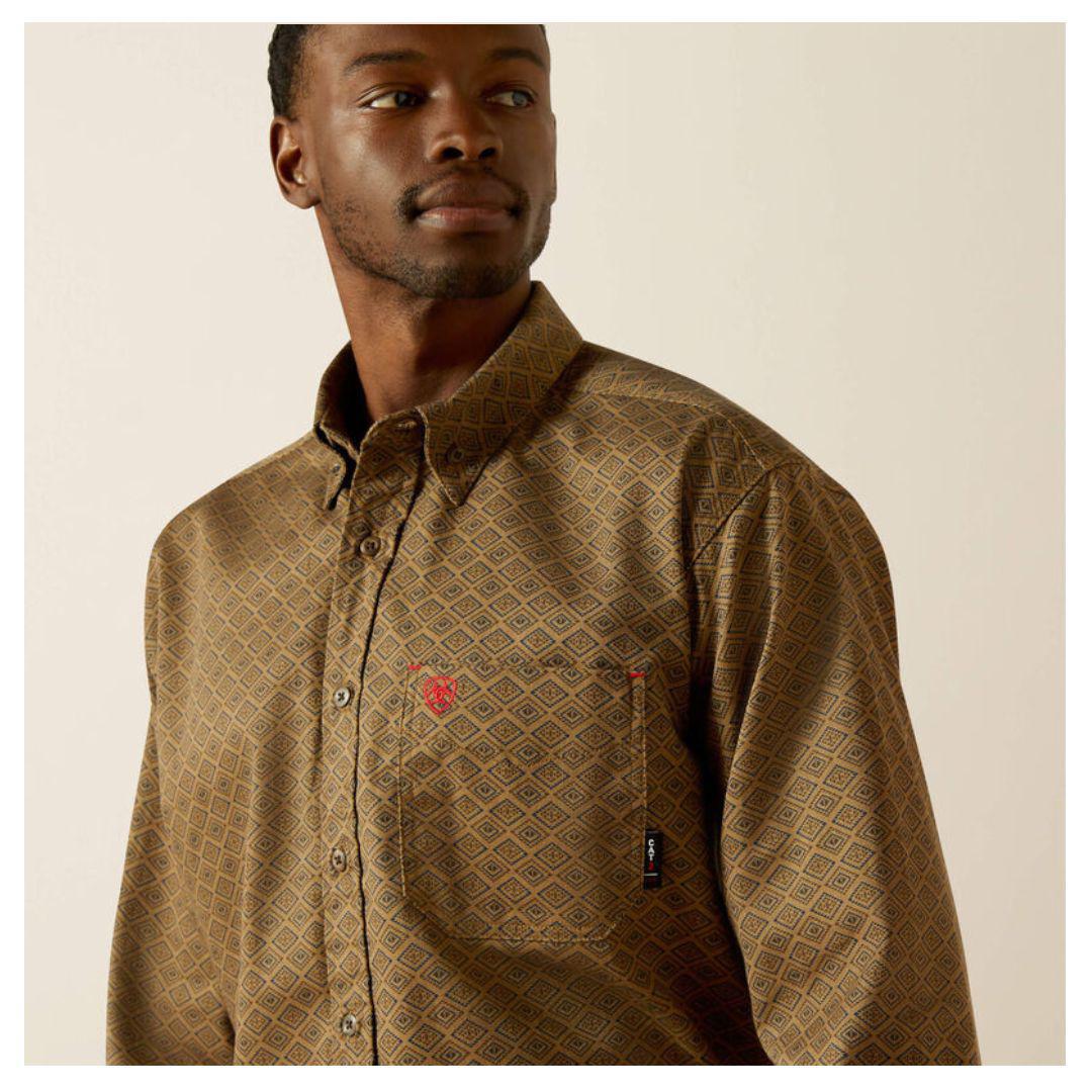 Ariat Men's Flame Resistant DENIRO Long sleeves Workshirt weis-western-wear