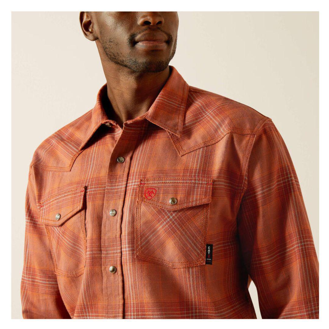 Ariat Men's Flame Resistant Wayne Retro Fit Snap Work Shirt - Ariat