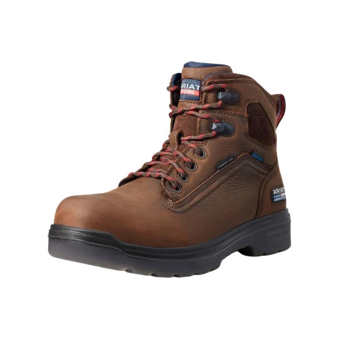 Ariat Men's Turbo USA Assembled 6" Waterproof Carbon Toe Work Boot - Ariat