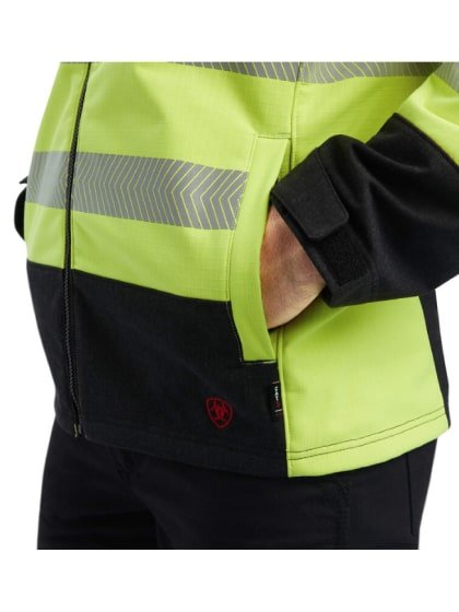 Ariat Men's Work Jacket Hi-Vis Flame Resistant Modacrylic CAT3 Vernon