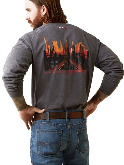 Ariat Men’s Work Shirt Flame Resistant Lightweight Henley weis-western-wear