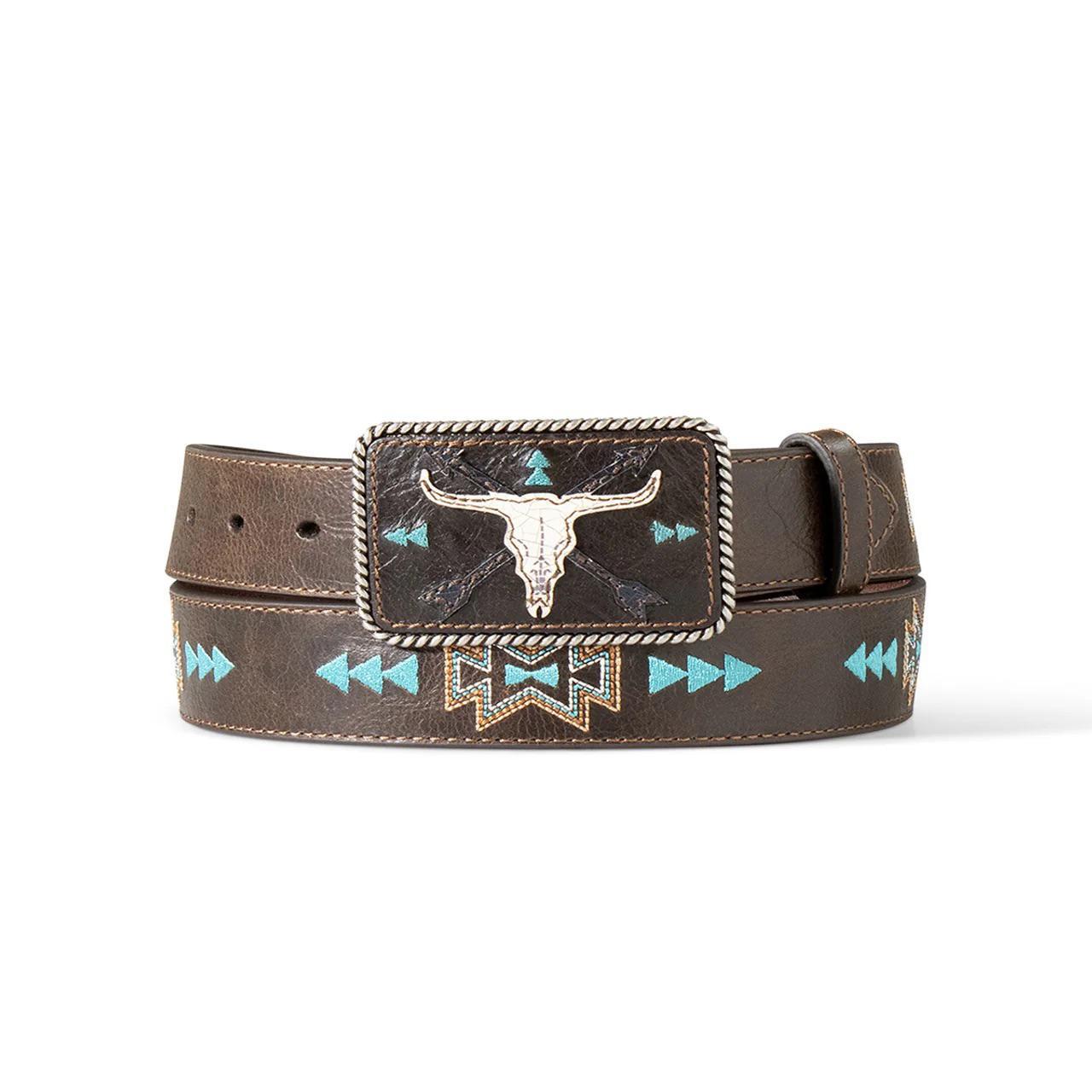Ariat Women's Cow Skull And Arrow Motif Western Belt