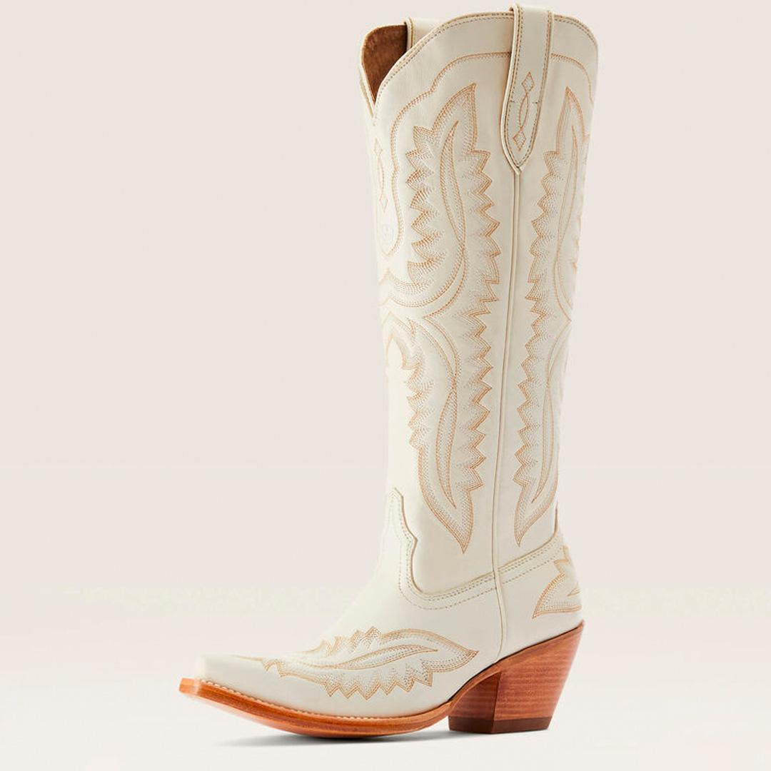 Ariat Women’s Cowgirl Boots Tall Snip Toe Casanova White