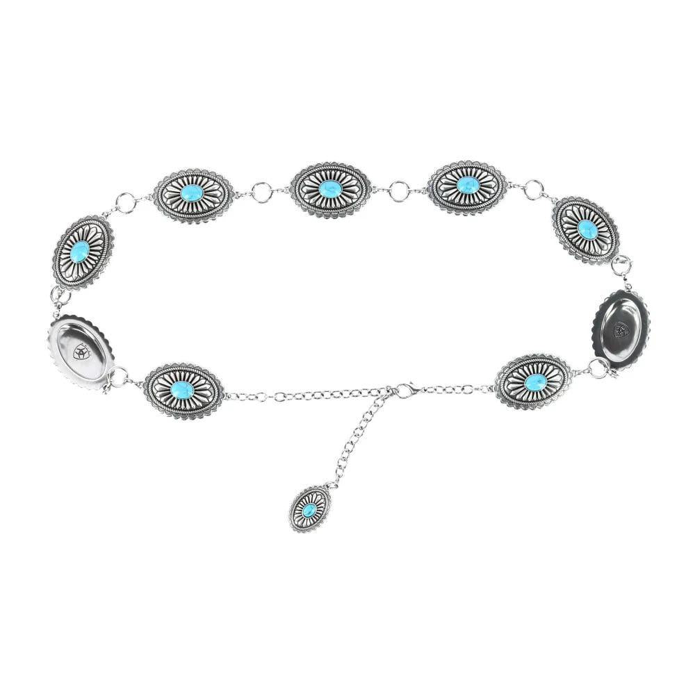 Ariat Women's Turquoise Concho Chain Belt