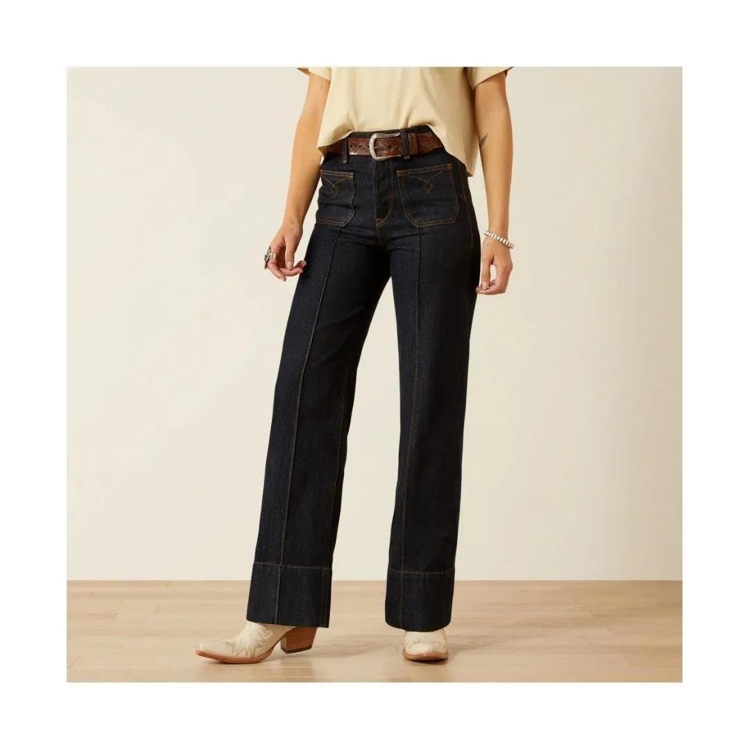 Ariat Women's Ultra High-Rise Tomboy Western Utility Wide Leg Jeans - Ariat