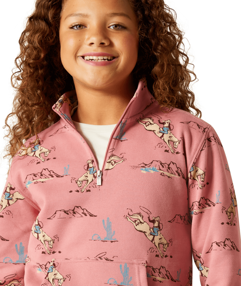 Ariat Youth 1/4 Zip Youth Bronc Sweatshirt - Ariat