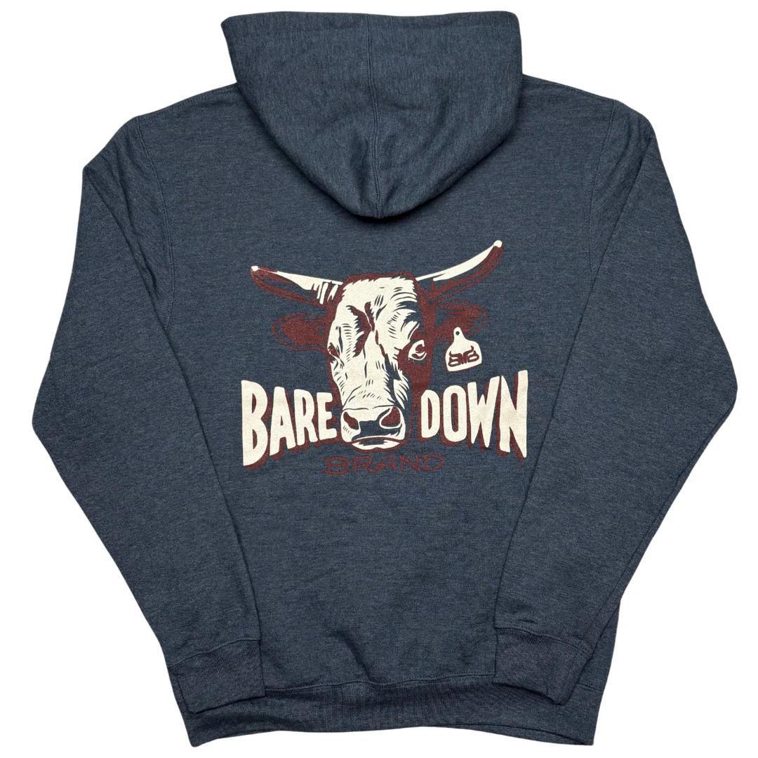 Baredown Unisex Born to Buck Heather Navy Hoodie