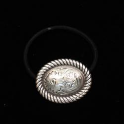 Blazin Roxx Hair Tie Oval Concho