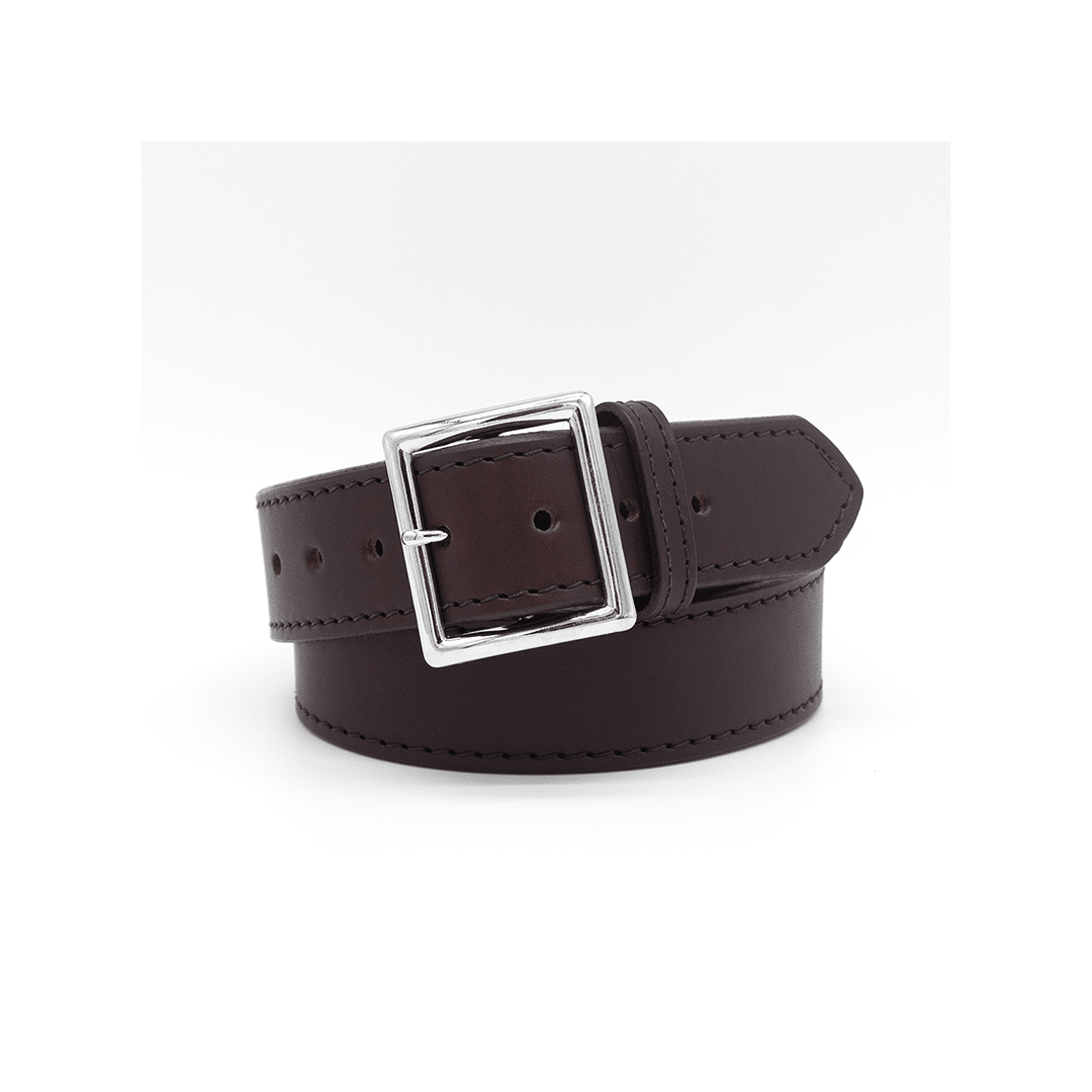 Boston Leather 1.75″ 10-12 Oz, Stitched Edge Garrison Belt - Boston Leather