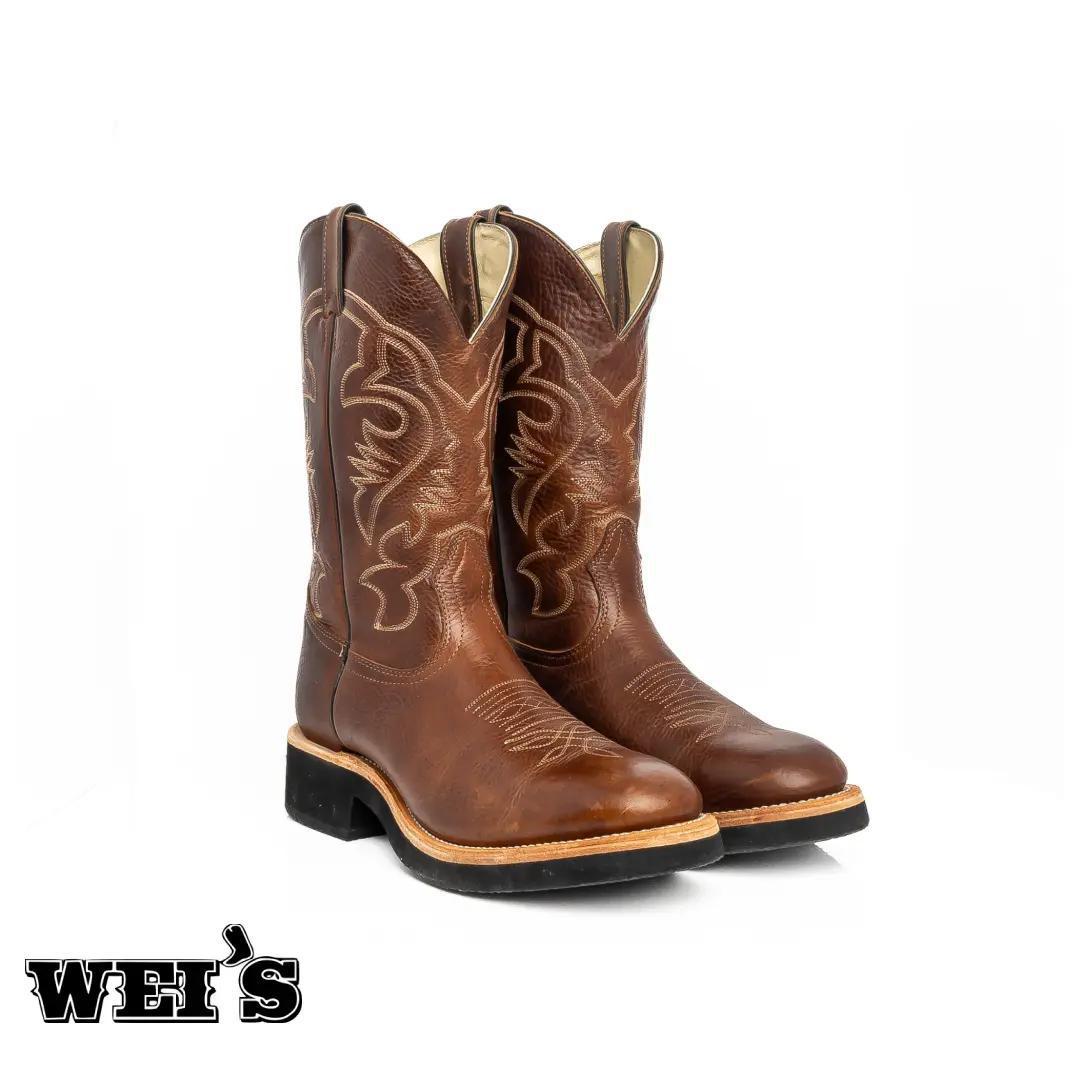 Boulet Men's 11" Cowboy Boots Brown 2166 - CLEARANCE