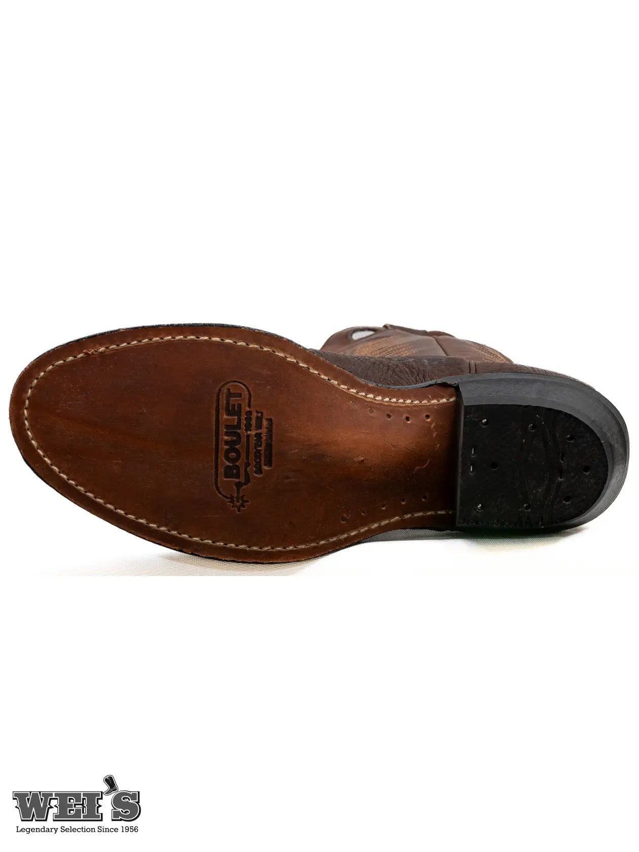 Boulet Men's Cowboy Boots 13" Oiled Taurus Bullhide Cowboy Heel R Toe