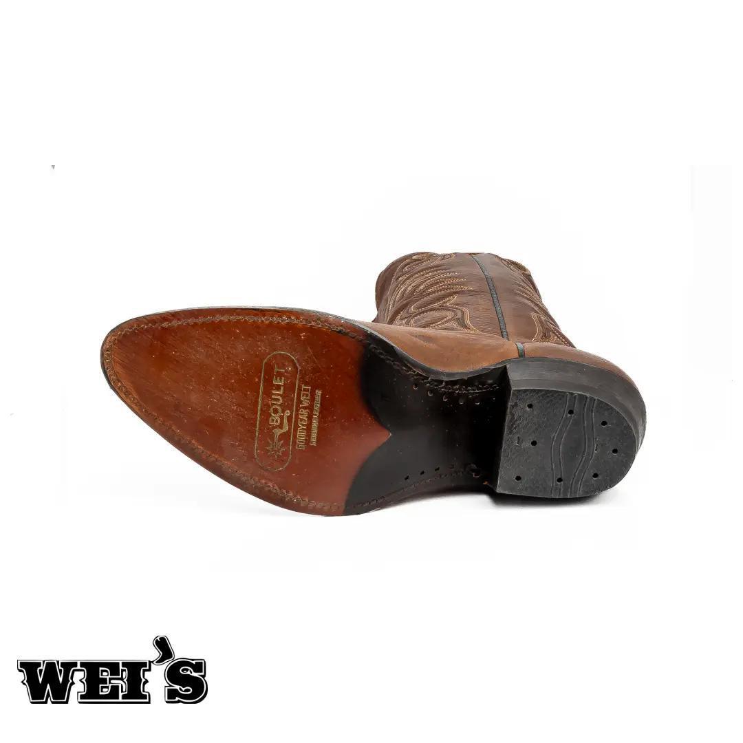 Boulet Men's Cowboy Boots 14" Cowhide R Toe Cowboy Heel - Clearance