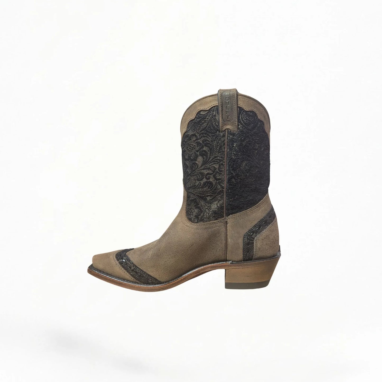 Boulet Women's Art Barocco Calf Split Tabac Cowgirl Boots