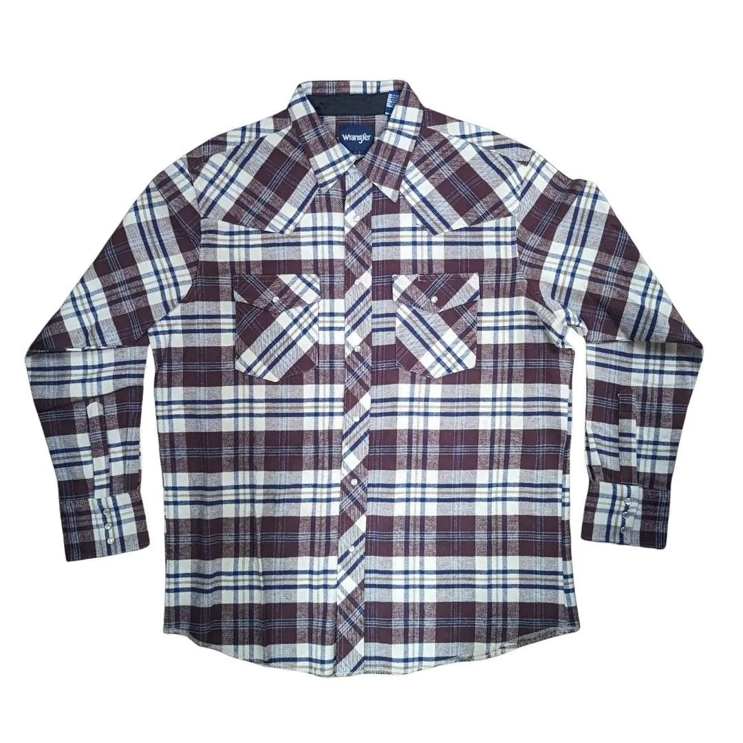 Wrangler Men's Heavyweight Flannel Plaid Shirt - Assorted weis-western-wear