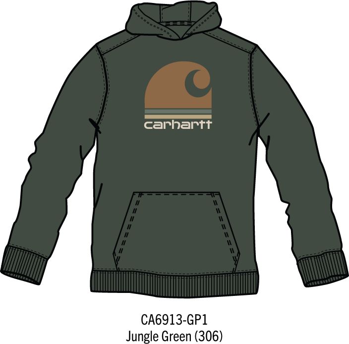 Carhartt Kid's Long-Sleeve Graphic Logo Sweatshirt