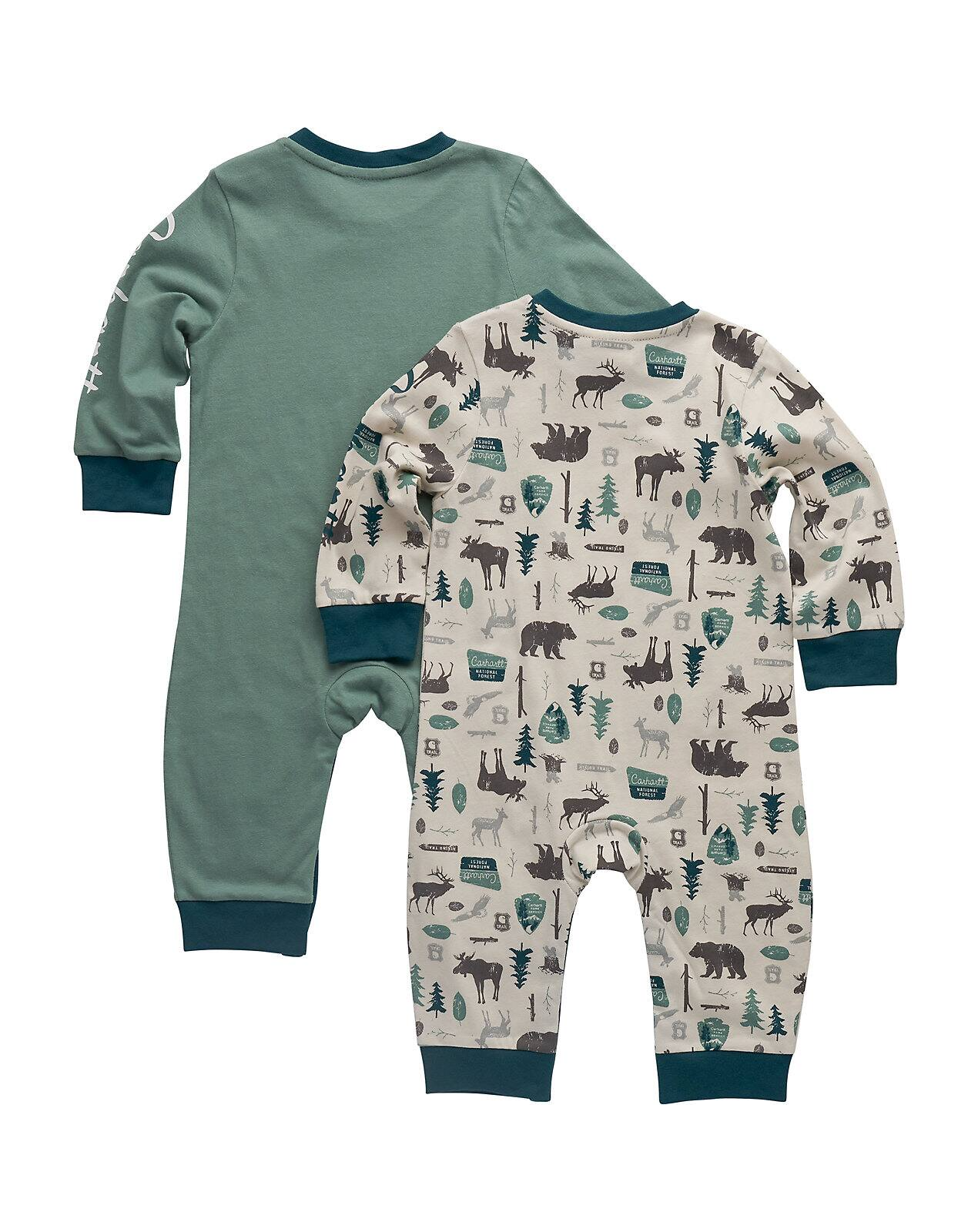 Carhartt Boys' 2-Piece Long Sleeve Outdoor Coverall Set Baby weis-western-wear