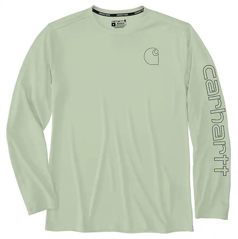 Carhartt Men's Force Sun Defender Lightweight Logo Long Sleeve