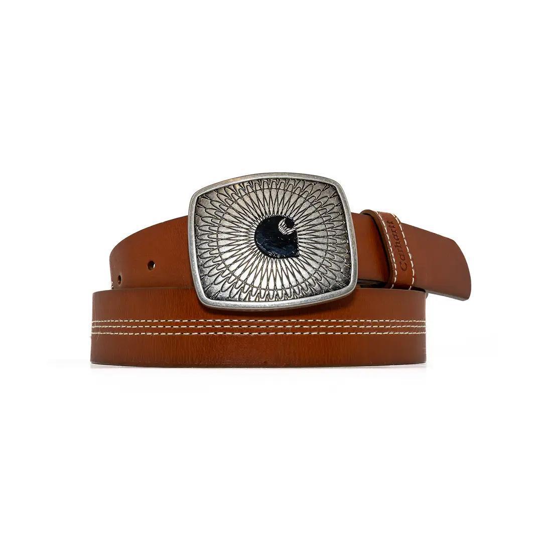 Carhartt Men's Leather Belt "The Heritage Buckle"