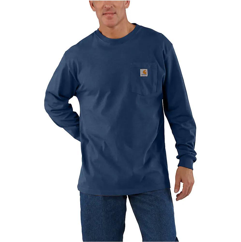Carhartt Men's Loose Fit Heavyweight Long Sleeve T-Shirt With Pocket
