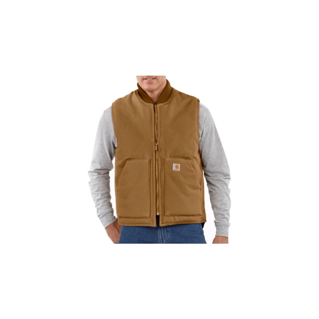 Carhartt Men's Relaxed Fit Firm Duck Insulated Rib Collar Vest - Carhartt
