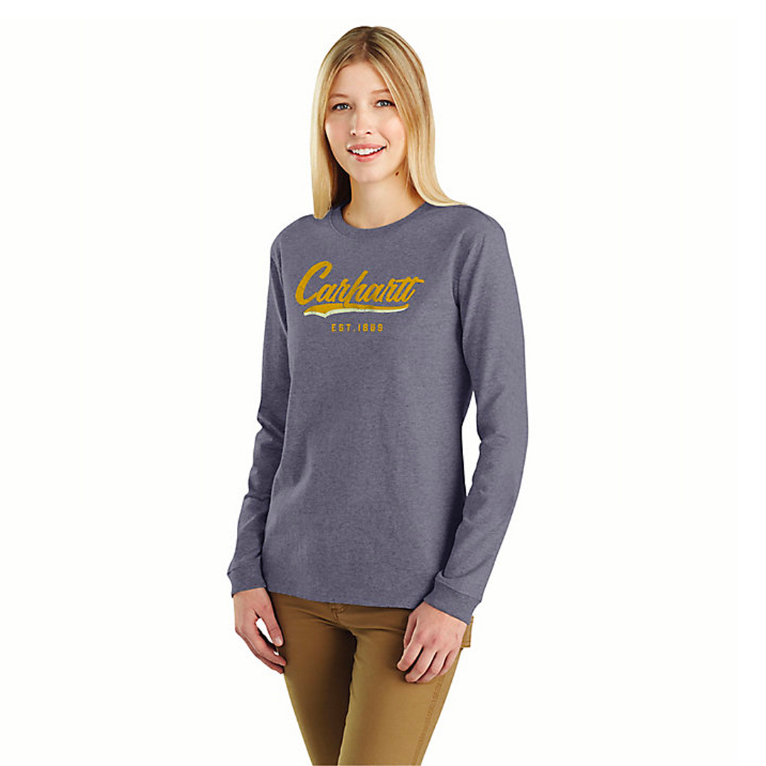 Carhartt Women's Loose Fit Heavyweight Long-Sleeve Hand-Painted Graphic T-Shirt