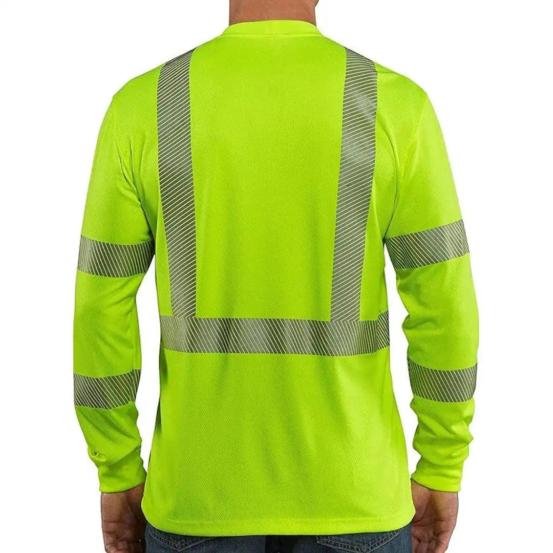 Carhartt Men's Shirt Work Flame Resistant CAT-2 High Vis Long Sleeve T-Shirt